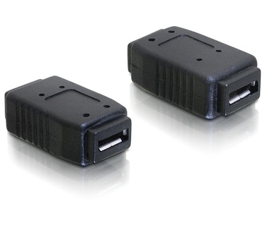 Delock Adapter USB micro-A+B female to USB micro-A+B female
