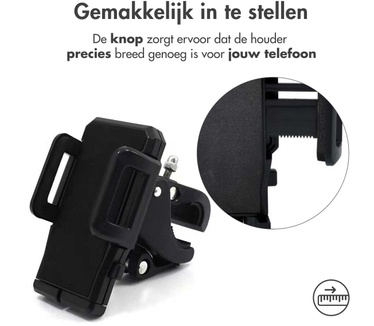 Accezz Telefoonhouder fiets - Verstelbaar - Universeel - Zwart