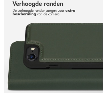 Accezz Premium Leather 2 in 1 Wallet Bookcase iPhone SE (2022 / 2020) / 8 / 7 / 6(s) - Groen
