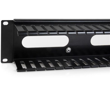 Startech.com 2U horizontaal rack vingergoot kabelmanagement paneel met afdekking