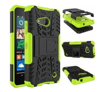 qMust Microsoft Lumia 550 Rugged Hybrid Case - Dual Protection - Green