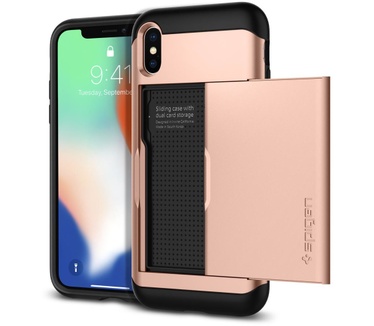Spigen Apple iPhone X Hoesje Slim Armor CS  Rosé Goud