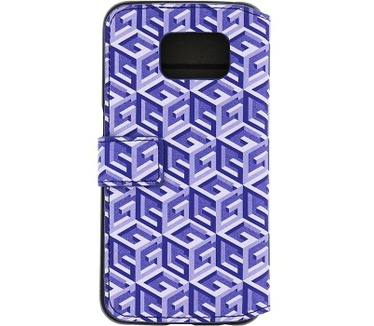 Guess G-Cube Folio Book Case for Samsung Galaxy S6 Edge - Blue