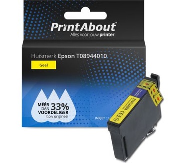 PrintAbout Huismerk Epson T08944010 Inktcartridge Geel