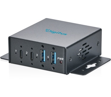 Digitus USB 3.2 Gen 1 Compact Industrial Hub, 4-Port