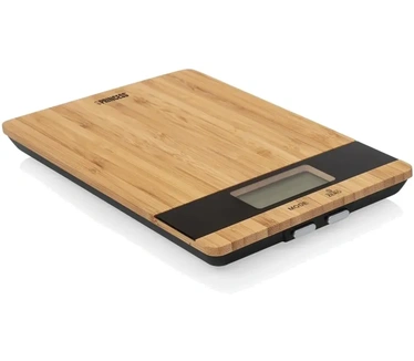 Princess 492944 Keukenweegschaal Pure – Stijlvol bamboe – 5 kilogram, bruin