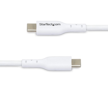 Startech.com 2m USB-C Laadkabel, 2 Pack, USB C Kabel, USB 2.0 Type-C Laptop Oplaadkabel, 60W 3A Power Delivery, TPE Mantel, USB-C Data Transfer Kabel, M/M, Wit