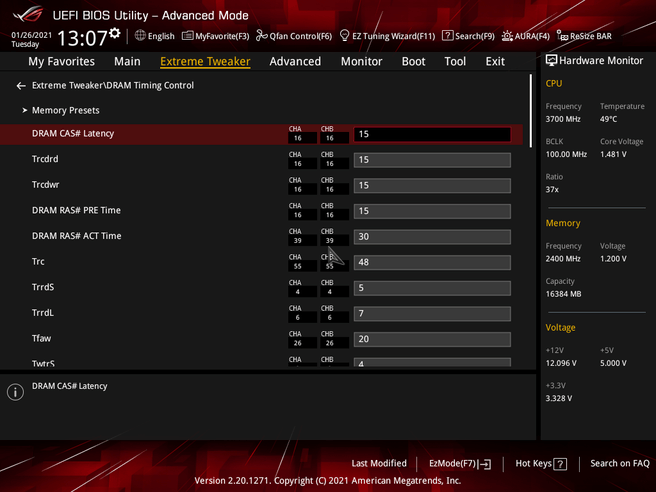 DRAM Timing Control BIOS