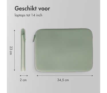 Accezz Laptop hoes 13-14 inch - Laptopsleeve - Groen