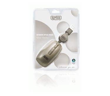 Sweex MI031 Notebook USB Optical Mouse (Zilver)