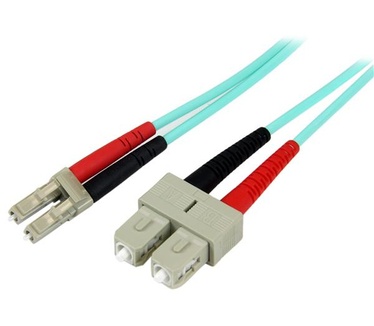 Startech.com Fiber Optic Cable - 10 Gb Aqua - Multimode Duplex 50/125 - LSZH - LC/SC - 5 m
