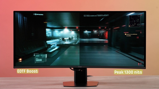 MSI MPG 341CQR QD-OLED X36 - Hdr-weergave in EOTF Boost en Peak 1300-modus