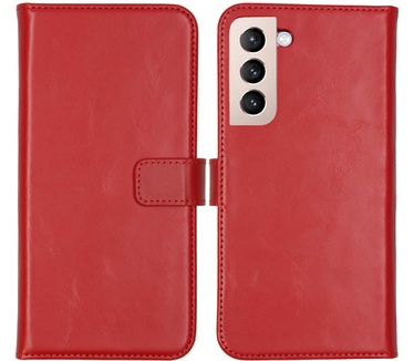 Selencia Echt Lederen Bookcase Samsung Galaxy S22 Plus - Rood