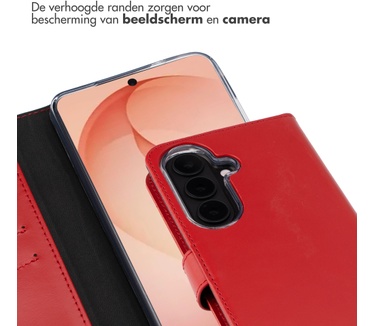 Selencia Echt Leren Bookcase Samsung Galaxy S26 Plus - Rood