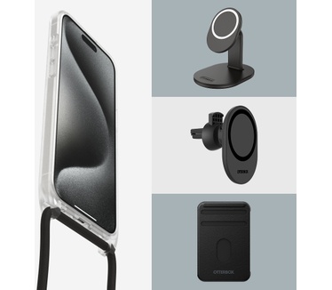 Otterbox React Series Necklace MagSafe voor iPhone 15 Pro Max, Clear