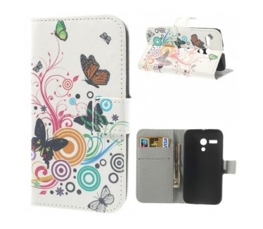 qMust Wallet Case met stand Motorola Moto G (Butterfly)