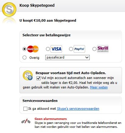 Skype zonder iDeal