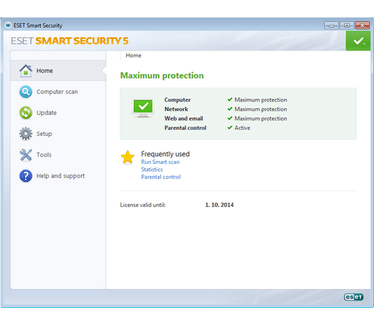 NOD32 Smart Security 5.0 screenshot (481 pix)