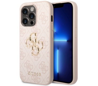 Guess 4G Metal Logo Back Case Apple iPhone 15 Pro (6.1") - Roze Roze