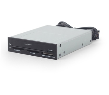 Gembird Internal USB card reader/writer with SATA port, black