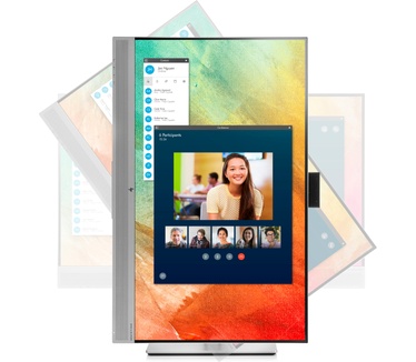 HP EliteDisplay E273m (1FH51AA) Zilver, Zwart