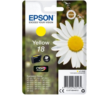 Epson Singlepack Yellow 18 Claria Home Ink