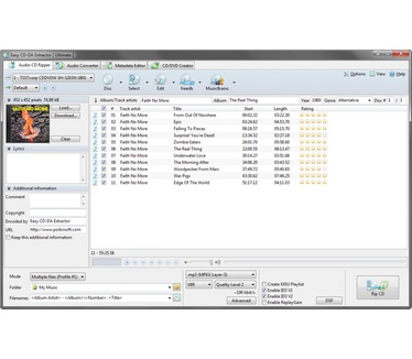 Easy CD-DA Extractor 2011 screenshot (481 pix)