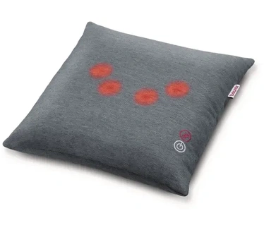 Beurer MG 315 Shiatsu massagestoelkussen, elektrisch massageapparaat voor nek- en rugmassage, met licht- en warmtefunctie, automatische lichaamscanfunctie, in zwart-grijs