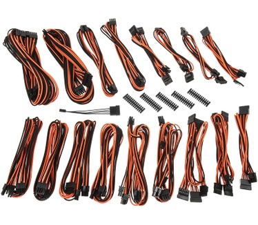 BitFenix Alchemy 2.0 PSU Cable Kit, CSR-Series - Zwart/Oranje Oranje, Zwart