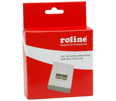 Roline Cat.5e opbouwdoos, afgeschermd, wit