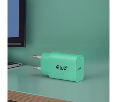 Club 3D 2-Pack USB-C® oplader 30Watt Groen