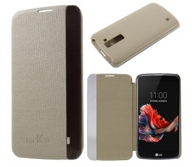 qMust LG K10 Quick View Case - Gold