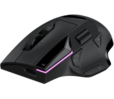 Turtle Beach Command Series MC5 draadloze 8K aanpasbare RGB-gamingmuis - Zwart, Owl-Eye optische sensor met 30.000 DPI, oplaadbare batterij duur 35 uur, 4D Scroll Wheel, optische schakelaars, RGB