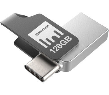 Strontium NITRO Plus OTG 128GB Zilver