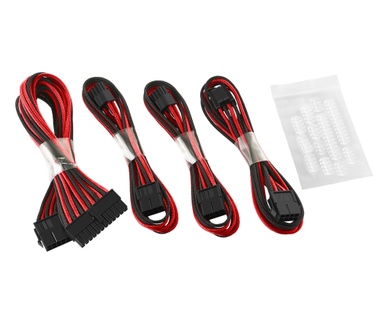 Cablemod Basic Cable Extension Kit - 8+6 Pin Series - Zwart/Rood Rood, Zwart