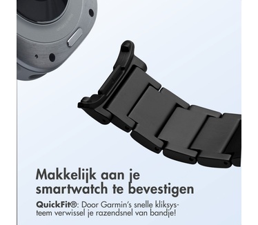 Accezz Mat Titanium bandje Samsung Galaxy Watch Ultra 2 (2026) / Ultra (2024/2025) - Zwart