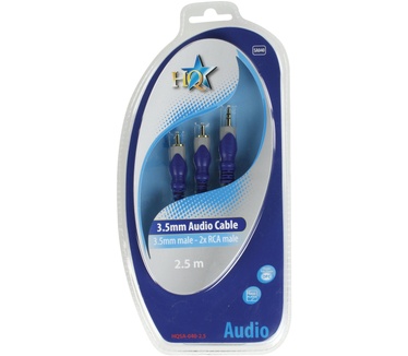 HQ Products 3.5mm/2x RCA, 2.5m