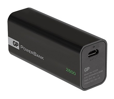 GP Portable PowerBank 1C02A 2600mAh Zwart