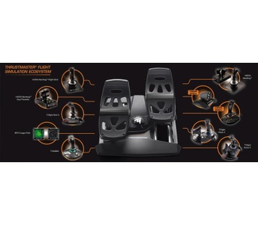 Thrustmaster T16000M FCS Flight Pack Oranje, Zwart