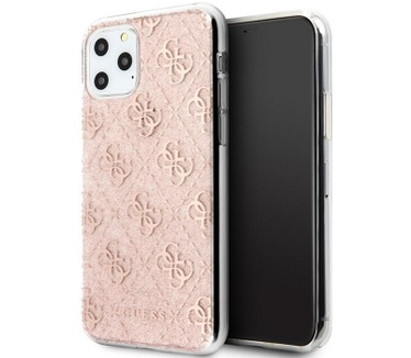 Guess 4G Glitter Hard Case - Apple iPhone 11 Pro (5.8") - Roze  Roze