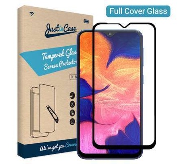Just in Case Full Cover Tempered Glass Samsung Galaxy A10 Zwart