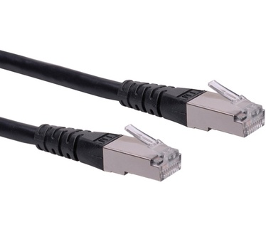 Roline S/FTP Patchkabel Cat.6, 15m, zwart 15m