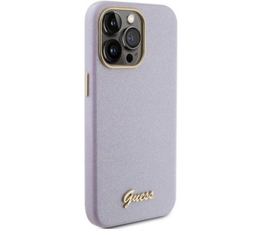 Guess Glitter Back Case - Apple iPhone 15 Pro Max (6.7") - Paars Paars