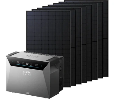 Anker Solix Solarbank 4 E5000 Pro + 500Wp bifaciaal Voor 8 panelen + 8 Bifaciale Zonnepanelen (4000 W)