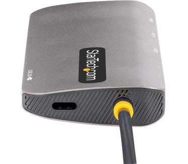 Startech.com USB C Multiport Adapter, 4K 60Hz HDMI Video Adapter, 3 Port 5Gbps USB-A 3.2 Hub, 100W Power Delivery Pass-Through, GbE, 30cm Kabel, USB Type-C Ethernet Adapter, Travel Dock, Laptop Docking Station