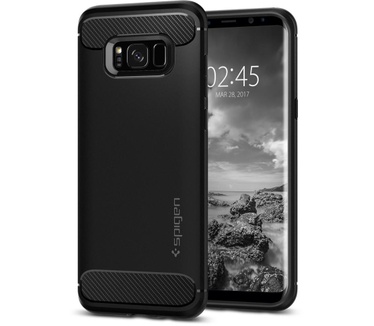 Spigen Samsung Galaxy S8 Plus Hoesje Rugged Armor Zwart Zwart