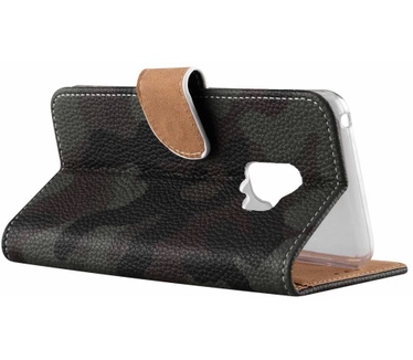 Leger Camouflage print lederen Bookcase hoesje voor de Samsung Galaxy S9 (Samsung Galaxy S9)