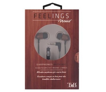 T'nB Feelings Wood Earphones + Mic