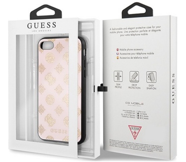 Guess Glitter Peony Hard Case - Apple iPhone 7/8 (4,7") - Roze  Roze