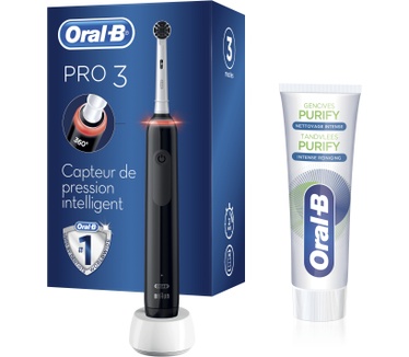 Oral-B Oral-B Pro 3 - 3800 - Zwarte Elektrische Tandenborstel + 1 Bonustandpasta